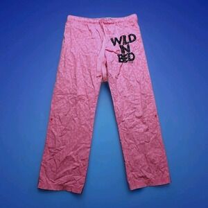 Vintage 2010 Victoria's Secret M PINK Y2K lounge BLING Pajama Pants WILD IN BED